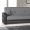 Sacura Sofa Bed in Grey Fabric by Rain w/Optional Items