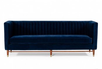 Miramar Sofa in Blue Velvet Fabric by VIG [VGS-Miramar Blue]