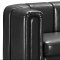 Black Premium Bycast Leather Contemporary Sofa w/Divided Details