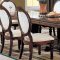 Dark Cherry Finish Formal Dining Room With Pedestal Legs