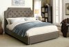 Orianna CM7674 Upholstered Bed in Gray Fabric