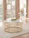 Brassica Coffee & 2 End Table 3608-01 in Gold by Homelegance