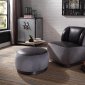 Decapree Accent Chair & Ottoman 59270 in Slate & Gray by Acme