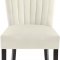 Shelby Dining Chair 725 Set of 2 Cream Velvet Fabric by Meridian