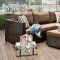 Abion Patio Sectional w/Ottoman CM-OS1821BR in Brown & Espresso