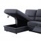 Trifora Motion Sectional Sofa 51605 in Dark Gray Fabric by Acme