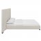 Sierra Upholstered Platform Queen Bed in Beige Fabric by Modway