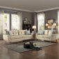 Deryn Sofa & Loveseat Set 8327BE in Beige Fabric by Homelegance