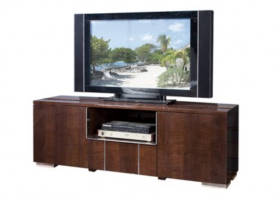 AV291-55 TV Stand in Dark Figured Sycamore by Pantek w/Options