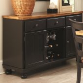 104615 Charlotte Dining Server in Rustic Amber/Black by Coaster