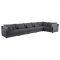 Sasha Sectional Sofa 6Pc 551681 Barely Black Coaster w/Options