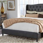 8856 Upholstered Bed in Chocolate by Global w/Options