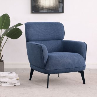 Andrea Accent Chair Set of 2 903083 in Blue Fabric by Coaster