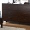 Warm Brown Finish Contemporary Bedroom w/Optional Items