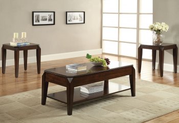 Docila Coffee Table 3Pc Set 80660 in Warm Walnut by Acme [AMCT-80660 Docila]