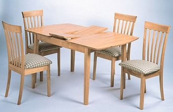 Natural Finish Casual Contemporary 5Pc Dining Set [HEDS-801M-Lisa]