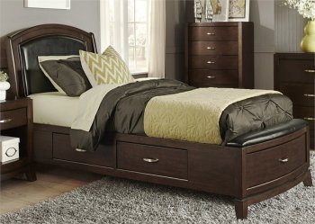 Avalon Youth Bedroom 4Pc Set 505-YBR-T1S Dark Truffle by Liberty [LFKB-505-YBR-T1S Avalon]