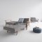 Splitback Sofa Bed in Gray w/Frej Arms by Innovation w/Options