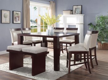 Keelin 71040 5Pc Counter Ht Dining Set in Espresso by Acme [AMDS-71040-Keelin]