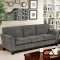 Caldicot Sofa CM6954GY in Gray Linen-Like Fabric w/Options