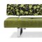 Modern Convertible Sofa Bed in Olive Microfiber with Mobile Back