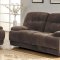 Geoffrey Motion Sofa 9723 in Chocolate by Homelegance w/Options