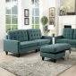 Nate Sofa 50245 in Teal Fabric by Acme w/Options