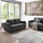 U9055 Sofa & Loveseat Set in Gunmetal Fabric by Global w/Options