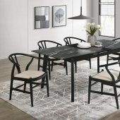 Crestmont Dining Set 5Pc 121251 in Black by Coaster w/Options