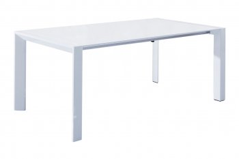 Fiore Extendable Dining Table in White w/Options by Whiteline [WLDS-Fiore White]