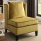 Ozella Accent Chair 59570 2Pc Set in Yellow Velvet by Acme