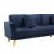 Hagen Sectional Sofa CM6799NV in Navy Fabric