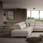 Point Sectional Sofa in Iris Leather by ESF