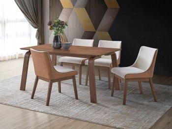 Ginny Dining Room 5Pc Set DN02307 in Walnut by Acme [AMDS-DN02307 Ginny]