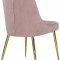 Karina Dining Chair 783 Set of 4 Pink Velvet Fabric by Meridian