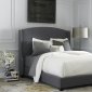 150-BR Upholstered Shelter Bed in Dark Grey Fabric by Liberty