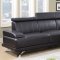 ULV8 Sectional Sofa in Chocolate Bonded Leather by Global