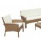 Brook Patio Sofa 4Pc Set w/Oatmeal or Espresso Base by Modway