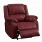 Zuriel Motion Sofa LV52150 in Red PU by Acme w/Options