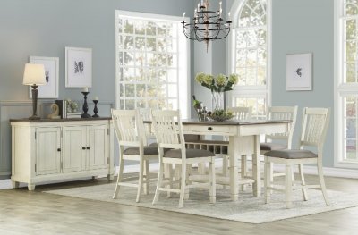 Willow Bend Counter Ht Dining Table 5627W-36 in Antique White