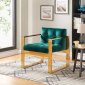 Mia Accent Chair 514 Green Velvet by Meridian