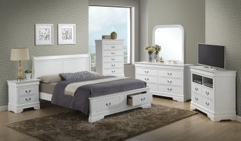 G3190D Bedroom by Glory Furniture in White w/Storage Bed [GYBS-G3190D]