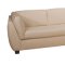 Vanilla Leather Modern Sectional Sofa w/Optional Ottoman