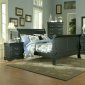 Black Finish Traditional Sleigh Bed w/Optional Casegoods