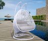 Wicker Hanging Double Egg Swing Chair ESC57WBG by LeisureMod