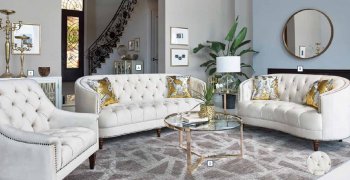 Avonlea Sofa 509161 Off-White Velvet by Coaster w/Options [CRS-509161-Avonlea]