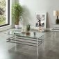 Trofa 3Pc Coffee & End Table Set CM4351 in Chrome