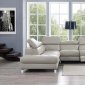 Madison Power Motion Sectional Sofa L. Gray Leather - Whiteline