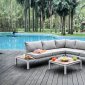 Winona CM-OS2580GY Outdoor Patio Sofa & Ottoman Set w/Options