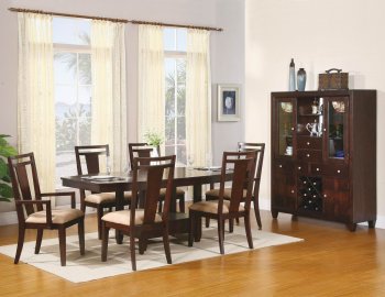 Warm Cherry Finish 5Pc Classic Dining Set w/Optional Items [WDDS-943-DT]